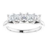 14K White 3/4 CTW Natural Diamond Anniversary Band